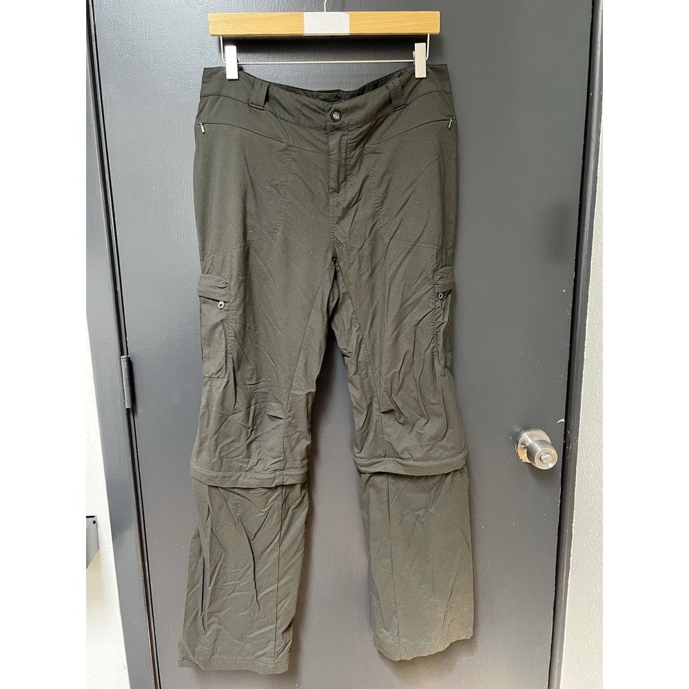 REI Sz 12 Convertible Hiking Utility Pants Zip Off Relaxed Fit Gray Women's